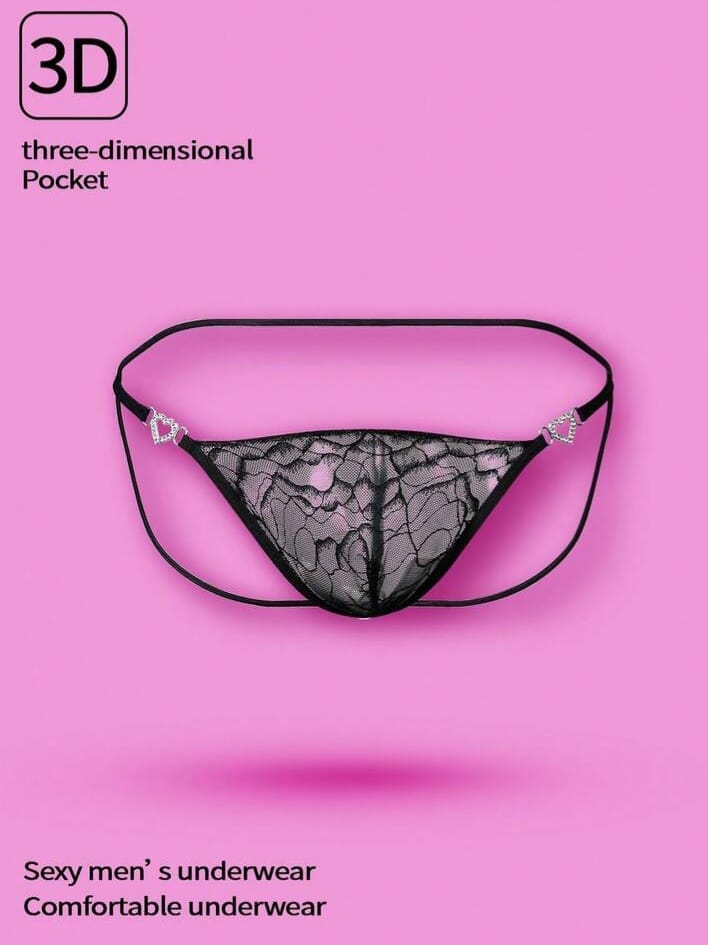 Midnight Heart Lace Brief